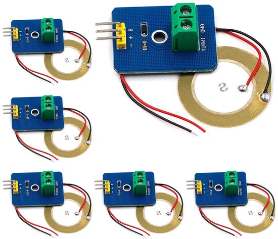 6 Stuks Keramische Piezo Vibration Sensor Module voor Arduino - Detecteert Trillingen met Analoge Signaaluitgang - Elektronische Componenten voor DIY Projecten van Merkloos	