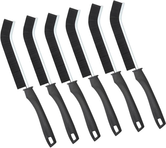 6 stuks reinigingsborstels voor de sleuf van de harde borstels, voegenreinigingsborstel, dunne borstel voor het reinigen, Gap-borstel, dunne borstel voor het reinigen, hard geborsteld