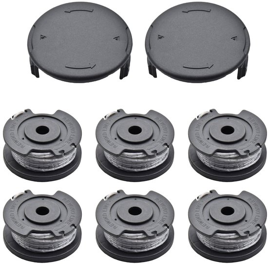 6 stuks Spool - 2 hoes - geschikt voor Bosch Easy Gras Cut 18 V 23 26 18 Strimmer Bijlagen - Onderdeelnummer F016800569 F016800385 van Merkloos	