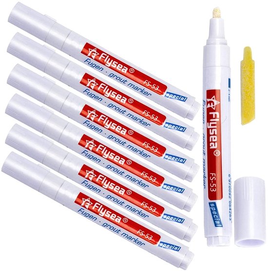 6 Stuks Voegenstift Set voor Tegelreparatie en Voegonderhoud van Merkloos	