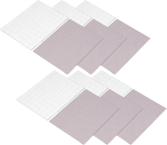 6 stuks witte puzzels - 80 delen - individueel vormgeven en beschilderen - lege puzzel met glanzend oppervlak - voor kinderen - doe-het-zelf kunst - handwerk - party - gastenboek - creatief project - personaliseerbare puzzel