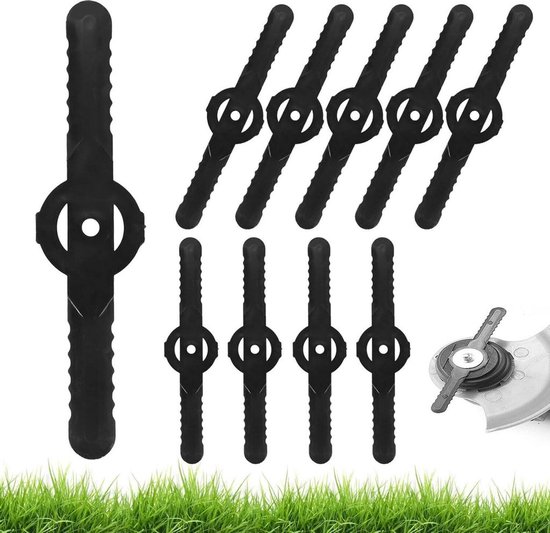 60 vervangende messen Geschikt voor grasmaaier – 14 cm kunststof vervangende messen, grasmaaieraccessoires, zwart