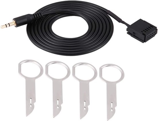 6000 CD kabel adapter - Car Audio-ingang - Aux kabeladapter met CD Removal Tool Keys van EasyMount önü