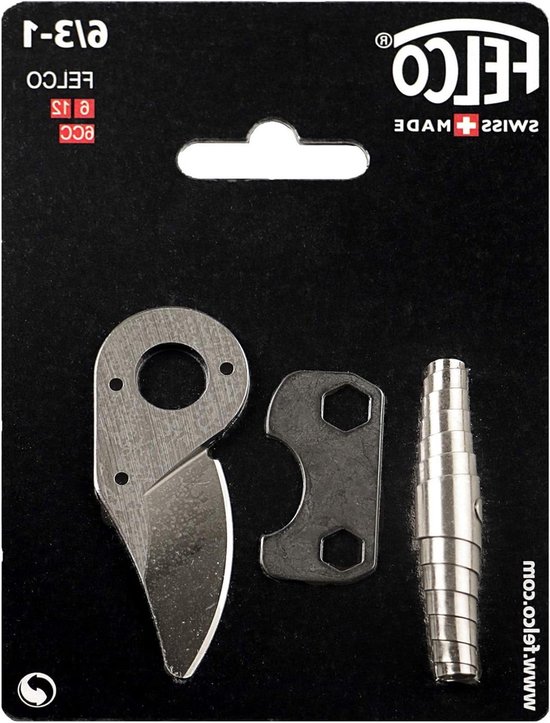 6/3-1 Reserveonderdelenset met mes/gereedschap/veer zilver (accessoires voor tuinscharen 6-12 35 x 15 x 5 cm) van Merkloos	