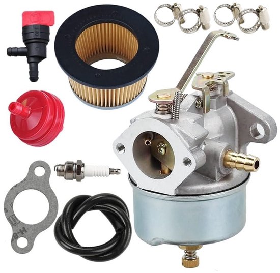 632230 Carburateur Carb Past voor Tecumseh H30 H50 H60 HH60 HH70 Motoren, met Luchtfilter Brandstoffilter, Brandstofklep, Karabijnhaken Pakking van Anxingo