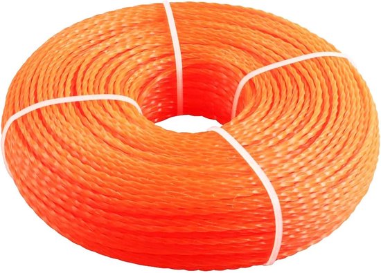 65 m trimmerdraad 3mm maaidraad trimmersnoer nylon reservedraad voor elektrische grastrimmer gazontrimmer grasmaaier accessoires trimmersnoer nylon gatren grasmaaier van Merkloos	
