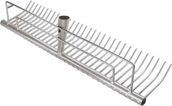 66457000 Gazonhark met 2 parallelle balken, zilver, 40 x 25 x 15 cm