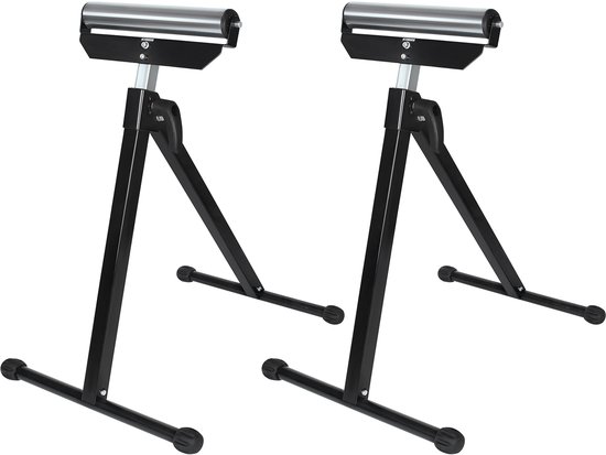 68-108 cm, in hoogte verstelbaar, set van 2 x inklapbare rolbok met antislippoten, steunbok, steunbok, draagvermogen tot 60 kg, werkbanken, rolbok voor hout- en metaalbewerking NAIZY van Merkloos	