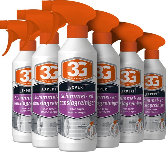6x 3G Professioneel Schimmel & Aanslagreiniger 500 ml - Schimmel Reiniger - Schimmel Reiniger Badkamer - Schimmel Verwijderen - Schimmelreiniger - Aanslag Reiniger - Muur Reiniger - Vochtplekken - Schimmelbestrijder - 6-Pack van Merkloos	