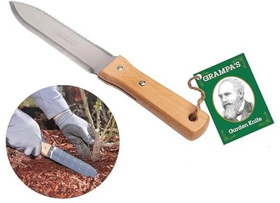 7 inch Hori Hori tuinmes - veelzijdig en duurzaam tuingereedschap voor wieden, graven en planten van Merkloos	