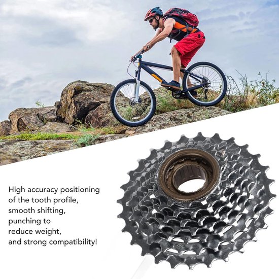 7-speed fiets schroef cranks - freewheel voor schroeven - 13-28T tandwiel - 7-speed versnelling - freewheel cassette tandwiel vooraan van Merkloos	