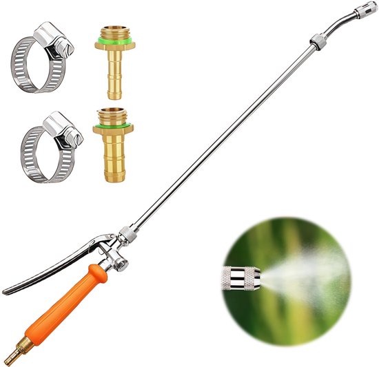 72 cm Metalen Besproeiingsstaaf met 180° Draaibare Kop