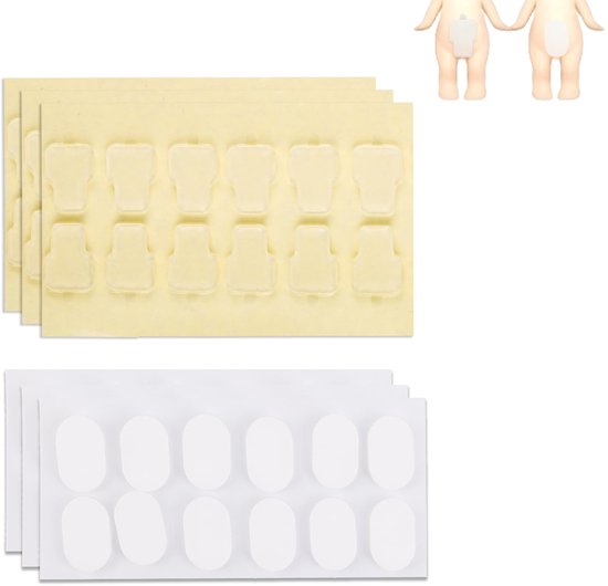 72 Stuks Plakband voor Sonny Angel Hipper, Dubbelzijdig Transparante Plakstrips Vervangende Lijmstickers Minifiguren Stevige Grip voor Doe-Het-Zelfdecoratie van Merkloos	