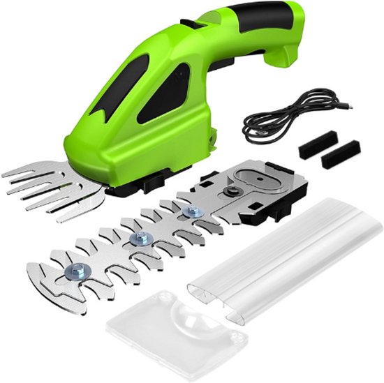 7.2V Accu-Tuinschaar - 2000mAh Elektrische Buxusschaar Met 2 Messen - Handige Accugrasschaar - 1100r/min Snelheid - Snijbreedte 8,5 cm - Snijlengte 14,5 cm Voor Tuinen En Erven van VONROC