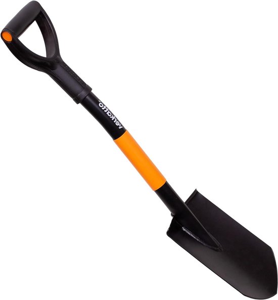 75 cm mini-puntige spade van gehard staal met metalen steel en D-greep - kleine tuinspade voor tuin- en bouwwerkzaamheden - made in EU. van $