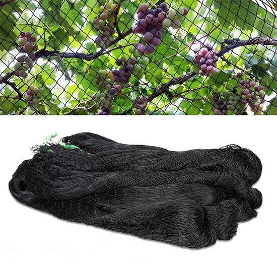 7,5 x 15 Toepassingen: Vogelnet - Nylon net - Geschikt voor vogels, kippen en duiven - Tuinbeschermingsnet - Geschikt voor het beschermen van hekken, moestuinen en vijvers - (Maaswijdte: 5 cm) - Zwart