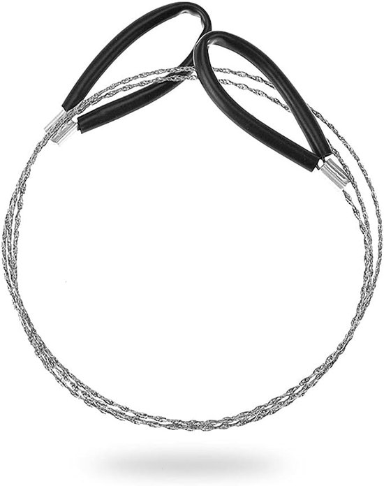 75cm Stainless Steel Wire Saw - Hand Chainsaw - Draagbare RVS Chainsaw voor Tuinieren - Buitenshuis - Kamperen - Boom Houtbewerking - Zilver van Obelink