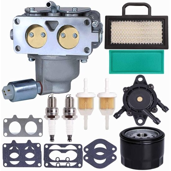 791230 Carburateur Kit voor Briggs & Stratton 407777 20-25 HP V-Twinmotor, 699709 499804 voor John Deere MIA10632 LA150 LA145 LA130 L120 met maaierluchtfilter van Merkloos	