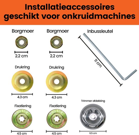 8 Delige Universele Bevestigingsset Voor Bosmaaier + Links Draaiende Moer - Adapterset Voor Opzetstukken En Onkruidborstel - Installatieaccesoires Bosmaaier - Adapterset - Bosmaaier Opzetstuk Bevestigen - Universele Onkruidborstel Bevestigingsset van Merkloos	