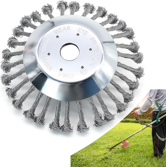 8 "Gras Trimmer Cutter Head, Massief Staal Trimmer Draad Borstel Hoofd Tuin Grasmaaier Wiel Onkruid Scheermessen voor Bosmaaier Attachment Vervanging van Merkloos	