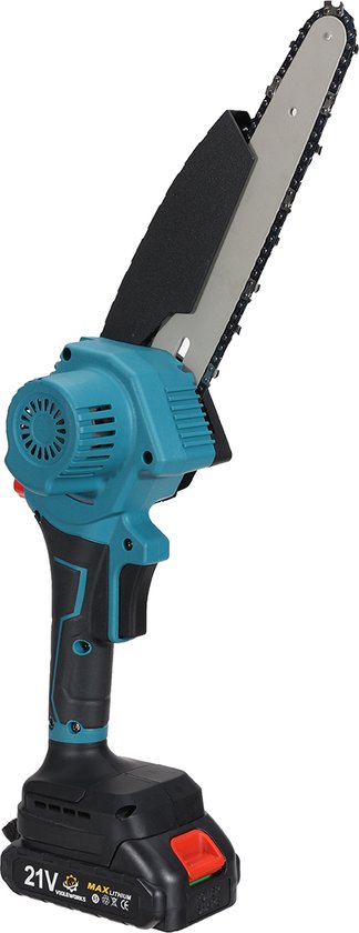 8 Inch Brushless kettingzaag draagbare elektrische zaag voor tuin houtbewerking - met 2 accu's (2000 mAh) van Merkloos	