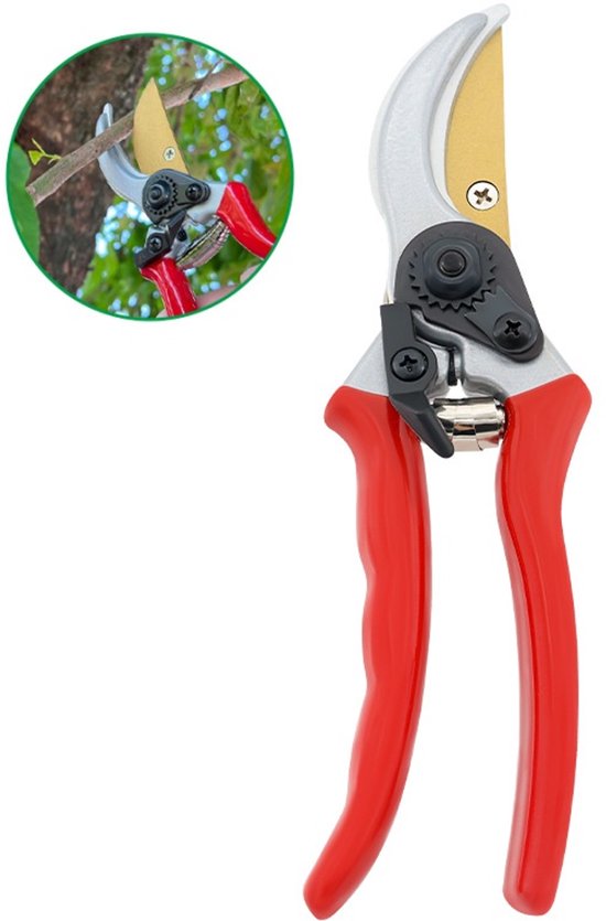 8-Inch Grote Diameter Tuin Snoeischaar - Gebogen Mond Dikke Aluminium Handgreep - Fruitboom Snoeischaar - Bloemscharen & Tuinhulpmiddelen van Merkloos	
