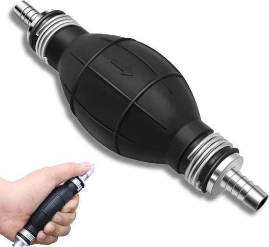 8 mm handpomp - benzinepomp - sifonpomp voor gas - olie - brandstof - benzine - diesel - vloeistof - water - aquarium - overvulpomp voor benzine - diesel - water - olie - brandstoffen en vloeistoffen van Merkloos	