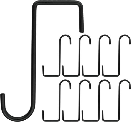 8 Pcs Garden Hooks - 6.1 Inch Hanging Planter - Hing Hooks - Hanging Baskets - Brackets Outdoor Hooks voor Lighting - Bird Feeders - Bags - Lanterns - Trellis (Black) van Merkloos	