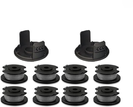 8 stuks Spool - 2 hoes- trimmerdraad - geschikt voor snijdraadspoel bosch - geschikt voor BOSCH grasmaaiers -trimmerdraadspoelen -Strimmer Bijlagen Onderdeelnummer F016800569 - hoes F016800385