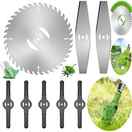 8 stuks - vervangende accessoires voor snoerloze - grasmaaierbladen - Metalen messenset voor grastrimmers - Reservemessen voor tuinmaaiers - Roestvrijstalen messen voor het maaien van gras