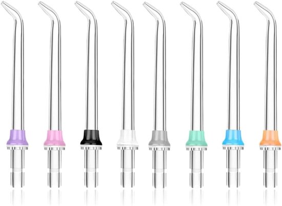 8 Stuks Vervangende Tips - Dental Spray Water Oral Irrigator Nozzles - Accessoires voor Waterpik en Andere Mondspoelers van Merkloos	