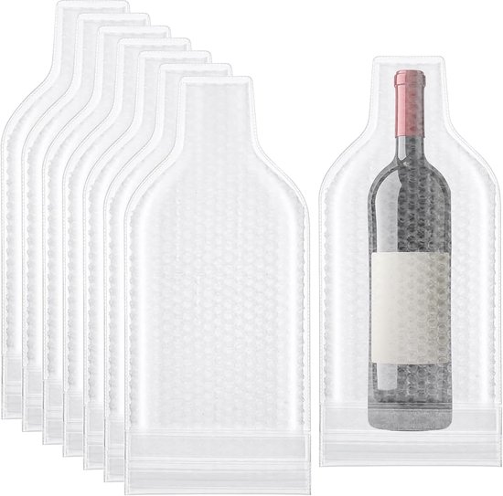 8 Stuks Wijnflessen - Reisbeschermhoezen - Wijnhoezen voor Kofferbagage - Lekvrije Wijnflesbescherming - Herbruikbare Verpakking voor Vliegtuigen van Garprovm