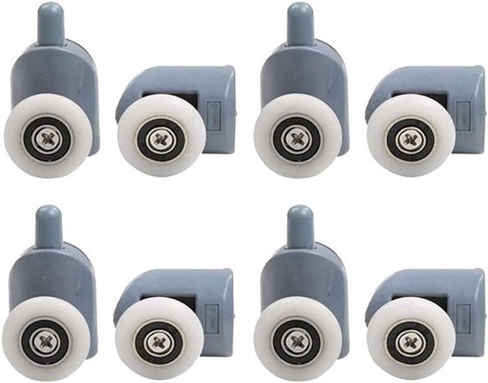 8 x Shower Door Rollers - Twin Bottom Top - Shower Door Rollers Pulleys Wheels Runners - Badkamer Accessoires van Merkloos	