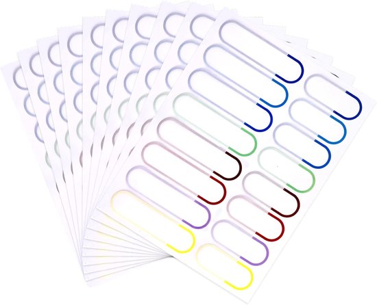 80 stuks waterdichte etiketten, zelfklevende flessenetiketten, herbruikbare gepersonaliseerde naambordjes, naamstickers voor verzegelde flessen, zelfklevende etiketten (10 vellen, stijl 2) van Merkloos	