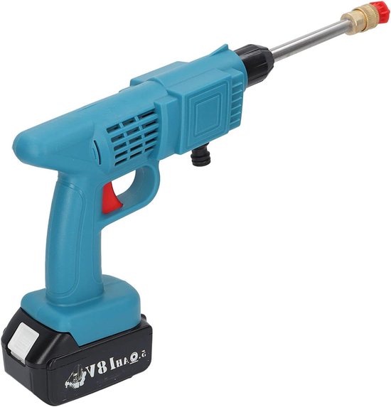 800 W draadloze 8 V lithium-ion accu hogedrukreiniger voor hekken en vloeren van Merkloos	