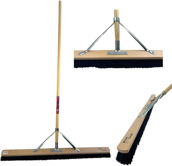 80cm - Zaalveger / Kamerveger - Zachte bezem - Bezemsteel - Veger schoonmaken - Bezems Binnen - Bezem zacht met Steel 160 cm