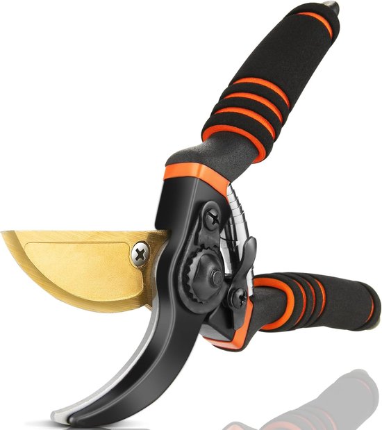 8,5" Bypass Snoeischaar | Professionele SK5 Staal met Titanium Coating, Scherpe Tuinzeischaar voor Snoeien, Plukken en Beschermen van Planten van Merkloos	