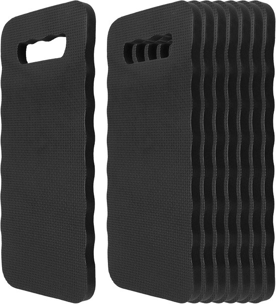 8PCS 40 x 18cm Tuin Knielkussen - Zachte Tuin Knielmat met Handvat voor Tuinieren - Schoonmaken - Onkruid Wieden - Zwart van Merkloos	