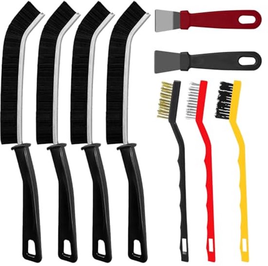 9-delige voegenborstelset voor badkamer en keuken - Reinigen van voegen, hoeken en spleten van Merkloos	