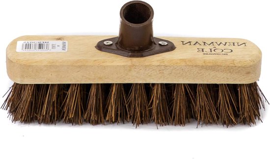 9 inch vloer schrobben borstelkop stijve outdoor harde haren patio dek schrobben borstel met lange steel (niet meegeleverd) van Merkloos	