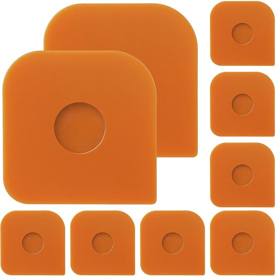 9 stuks schrapers, kunststof keukenschrapers, flexibele deegschraper, oranjekleurige pannenschraper, scherpe hoekschraper voor het snijden van deeg, reiniging van kookgerei, keukengerei van XCOZU