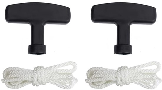 90 cm grasmaaier Trekkoord Set, 2 stuks 90cm Terugslag Starter Touw met Handvatten, Trimmer Kettingzaag Vervangende Onderdelen Fit voor Honda GX100 GX120 GX160 GX240 GX270 Generator van Fdit