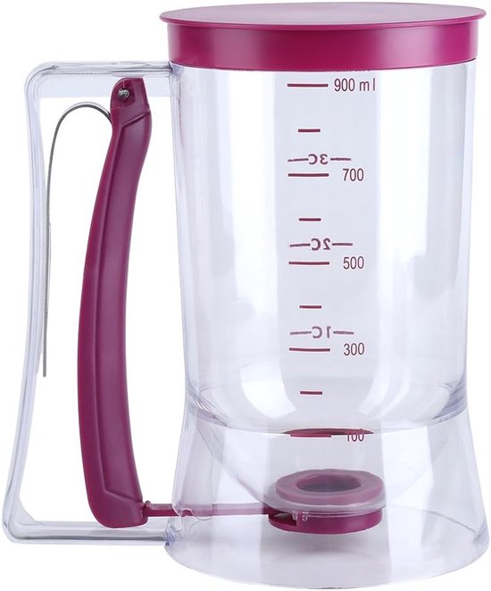 900ML Cupcake Pancake Batter Hand Dispenser Mix Pastry Jug Waffle Measuring Cup Muffin Helper Baking Kitchen Tool van Merkloos	