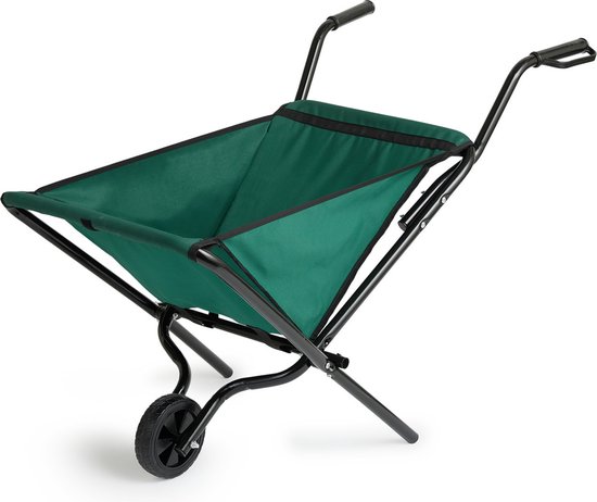 909 Outdoor opvouwbare kruiwagen - 50L - Maximale laadvermogen 25KG - Groen