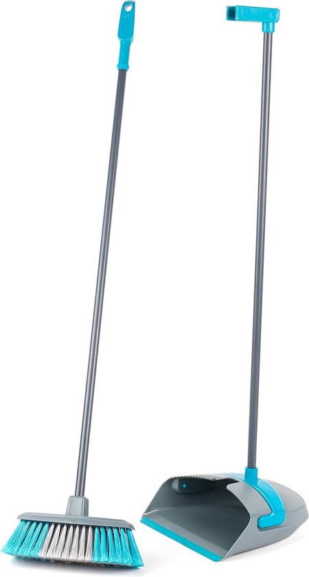 92cm Long Handle Dustpan Broom Set Indoor Handheld Hard Brush Set Thick Bristle Lightweight Cleaning Stand Up Brush Set van TreeLen