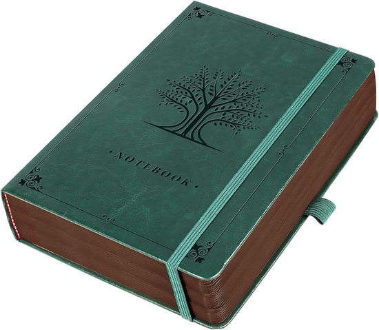 A5 Notitieboek met 320 Genummerde Pagina's en Elastische Sluiting - Groen