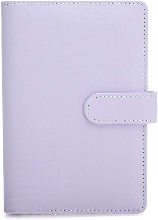 A5 PU Leather Opslagbinder - 6 Ring Binder Cover met Magnetische Sluiting - Navulbaar - Blauw/Pink/Paarse Kleur van Merkloos	