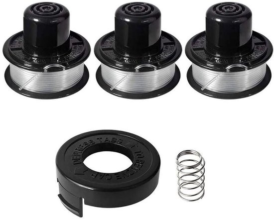 A6226 Spoel met draad compatibel met Black and Decker ST4400 ST4500 ST5000 GL250 GL310 GL360 GL360SB, spoel met draadtrimmer voor Black and Decker A6226 GL360, lang 6 m, diameter 1,6 mm (3+1+1 stuks) van Poweka