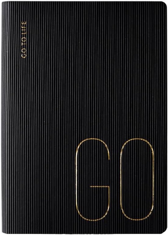 A7 Leather Notebook, 9 x 14 cm, 256 Pages, Small Mini Travel Journal Notebook, Gift for Birthday, Women and Men, Memo Pad Notes, Personal Planner Notebooks, Black van Merkloos	