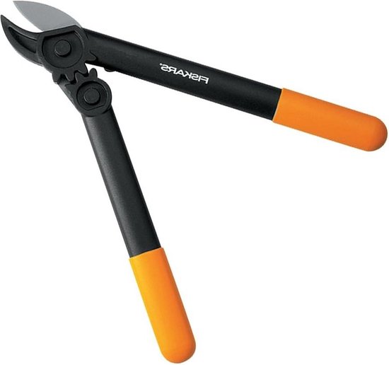 Aambeeld takkenschaar voor droog en hard hout - antikleeflaag gehard precisiestaal - lengte 39 cm - zwart oranje - PowerGear L31 1000581 van Fiskars